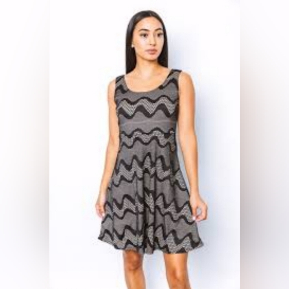 ☃️Everly Fit and Flare Black Lace and Nude Cocktail Dress from Anthropologie